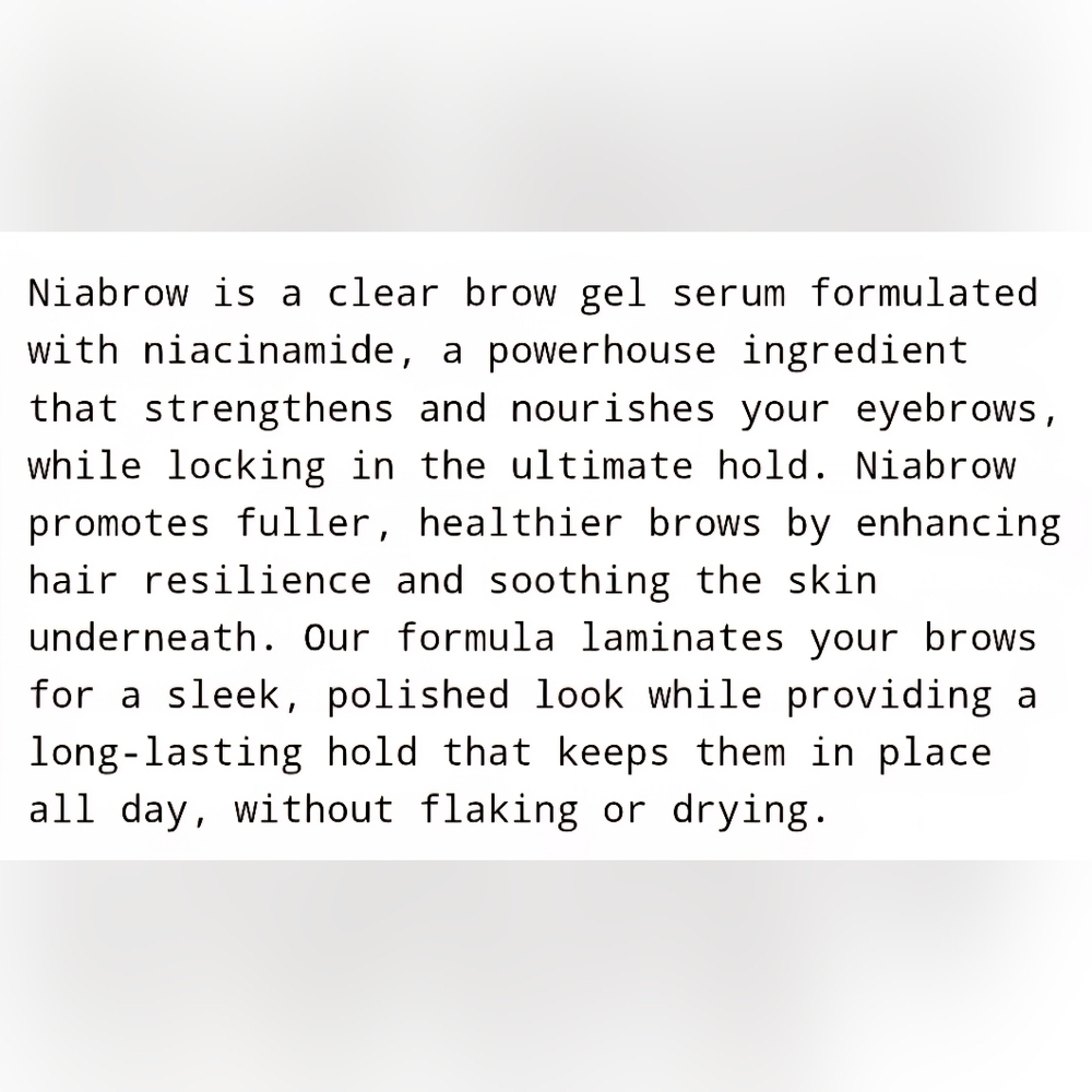 TOY FACTORY NIABROW NIACINAMIDE SERUM BROW CLEAR GEL. - Picture 5 of 11